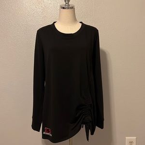 Relativity TONY STEWART RACING Lg Sleeve Adjustable Ruched Side Embroidered Sz L